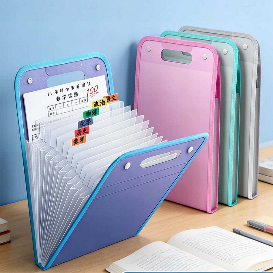 Binder Storage Box - 13 katmanlı A4 genişleyen dosya klasörü