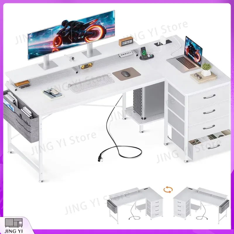 Office Furniture Outlet - L Şekilli Bilgisayar Masası 160x80cm Çekmeceli