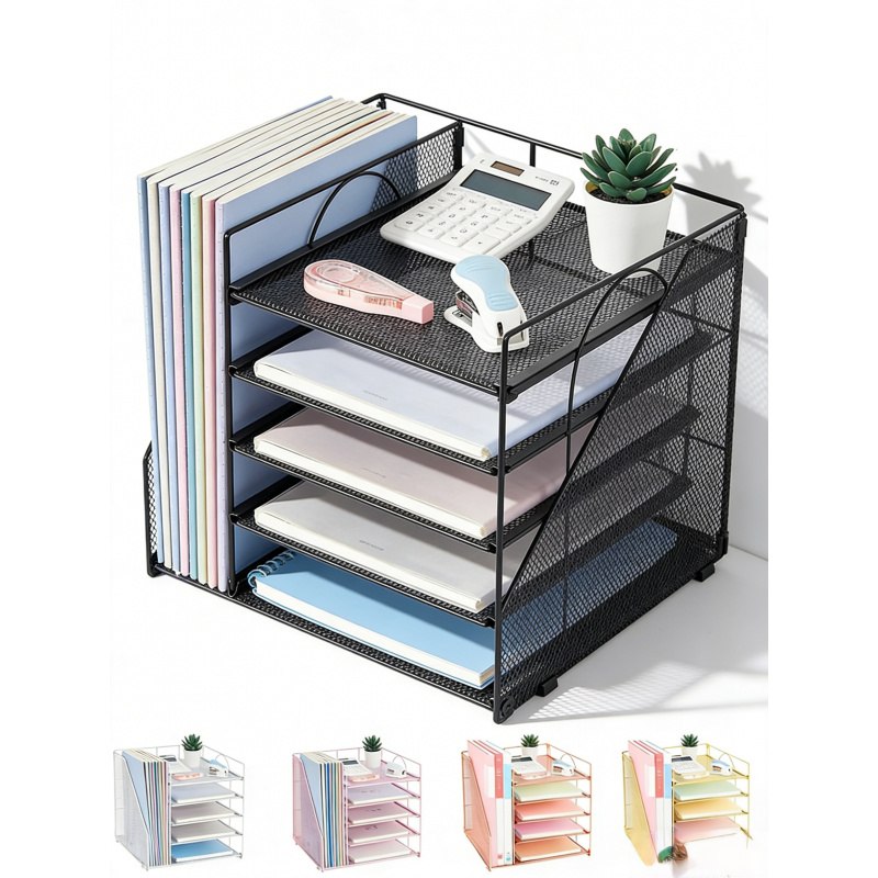 Binder Storage Box - 5 Katmanlı Kağıt Dosya Rafı Ofis