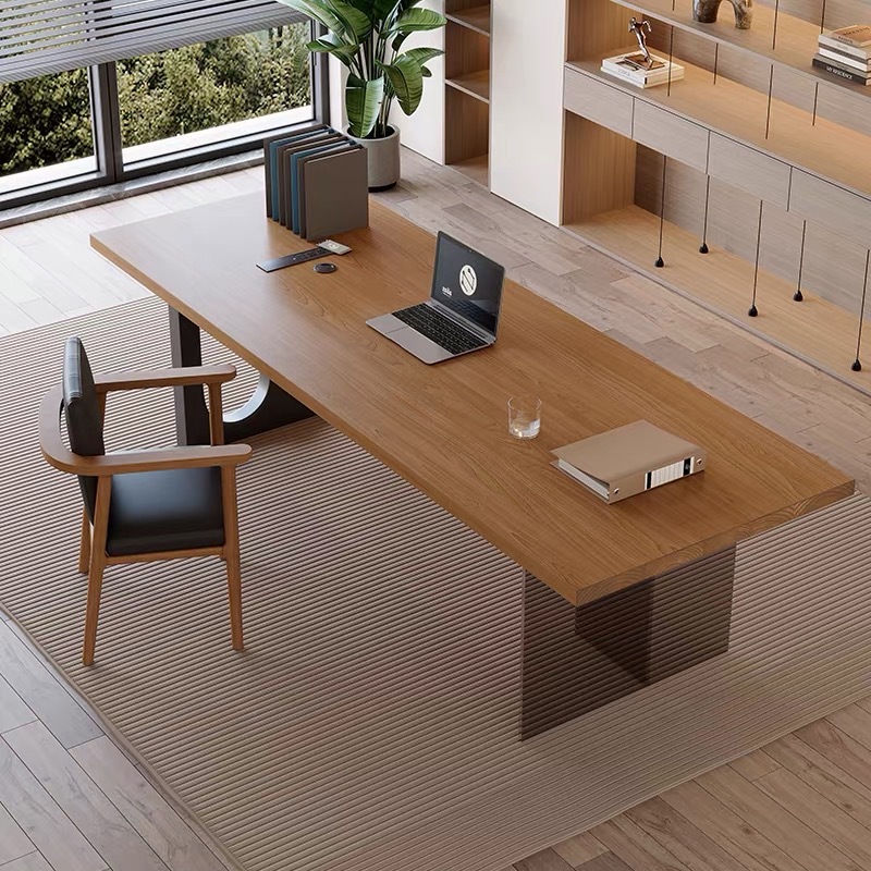 Office Furniture Desk - İtalyan Akrilik Yüzer Ahşap Ofis Masası