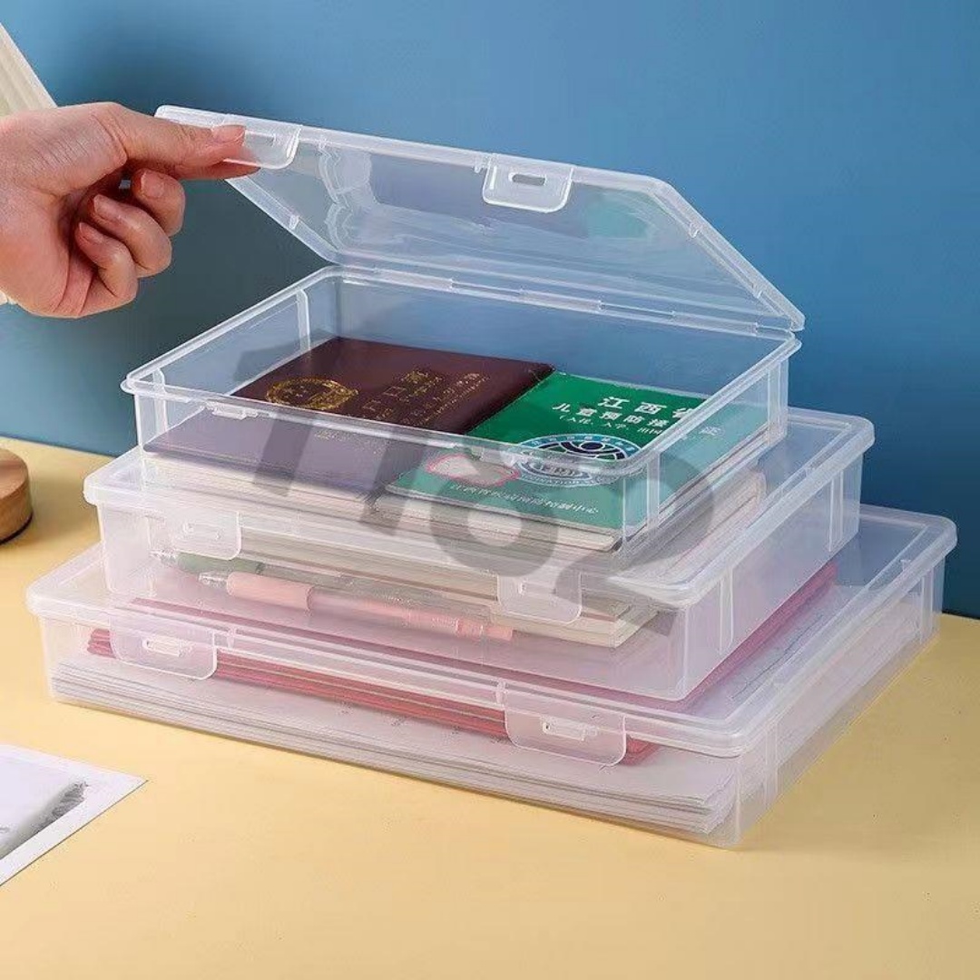 Office Furniture Filing Cabinets - İstiflenebilir Şeffaf A4 Belge Saklama Kutusu