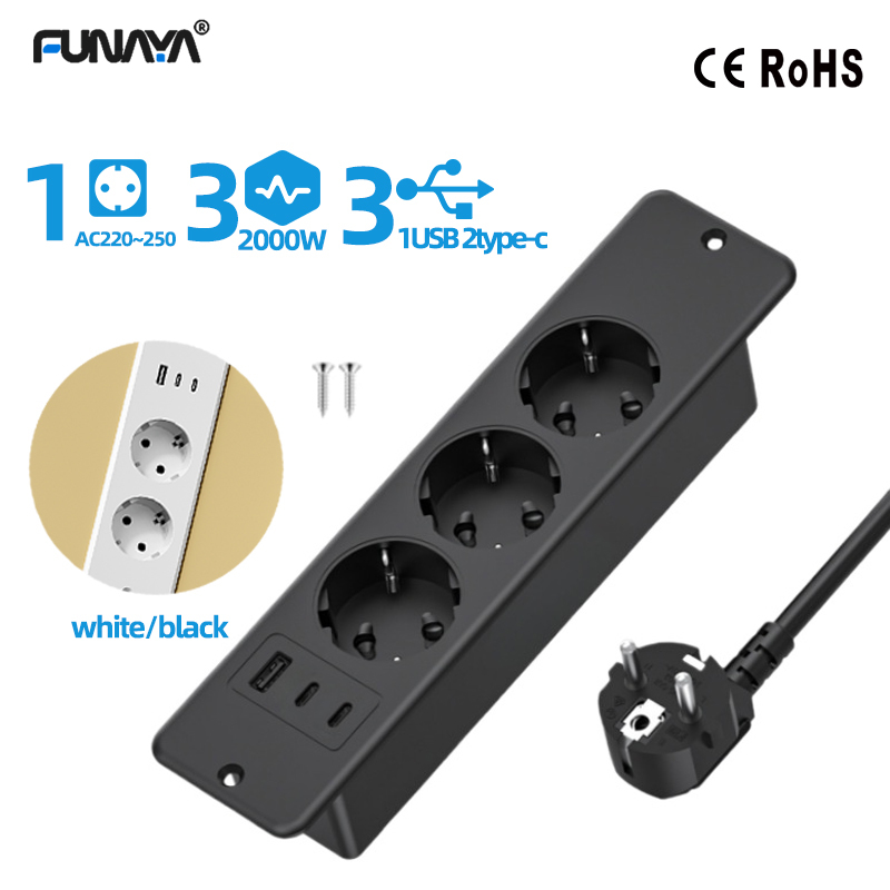 Office Furniture Outlet - FUNAYA Ankastre Priz EU KR USB
