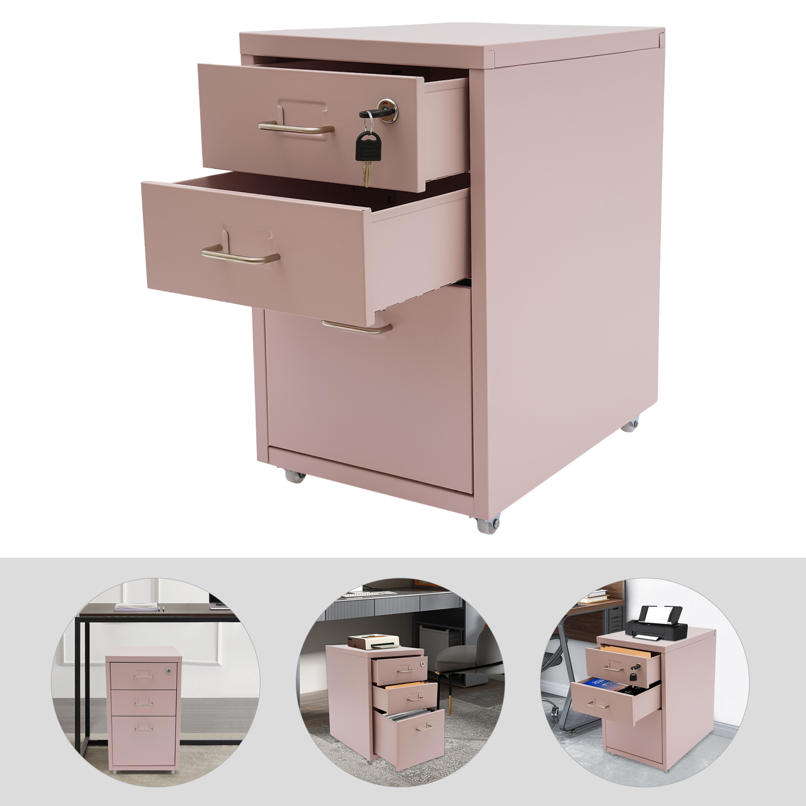 3 Katlı Dikdörtgen Çelik Dikey - Office Furniture Filing Cabinets incelemesi ve fiyatı