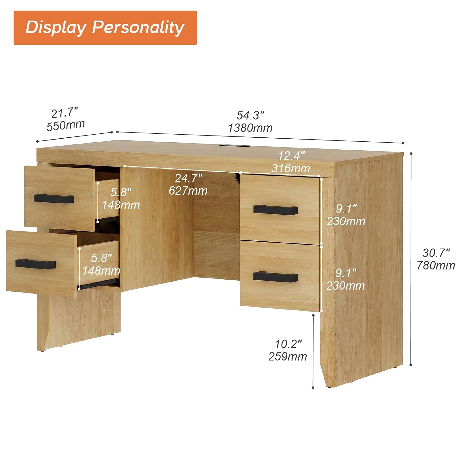 54 inç Bilgisayar Masası, Şarj - Office Furniture Outlet incelemesi ve fiyatı