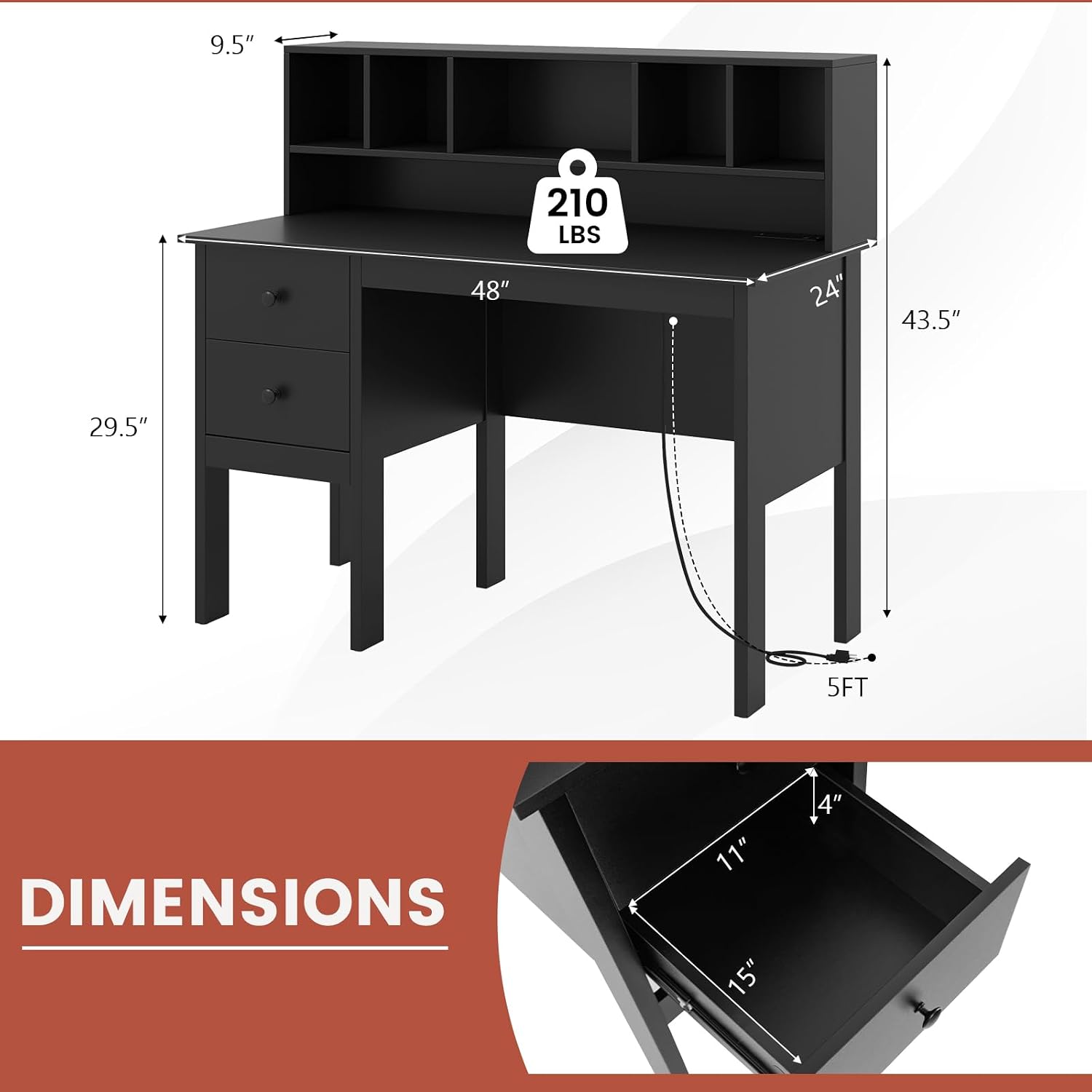 Ev Ofis Çalışma Masası, USB Gi - Office Furniture Outlet incelemesi ve fiyatı