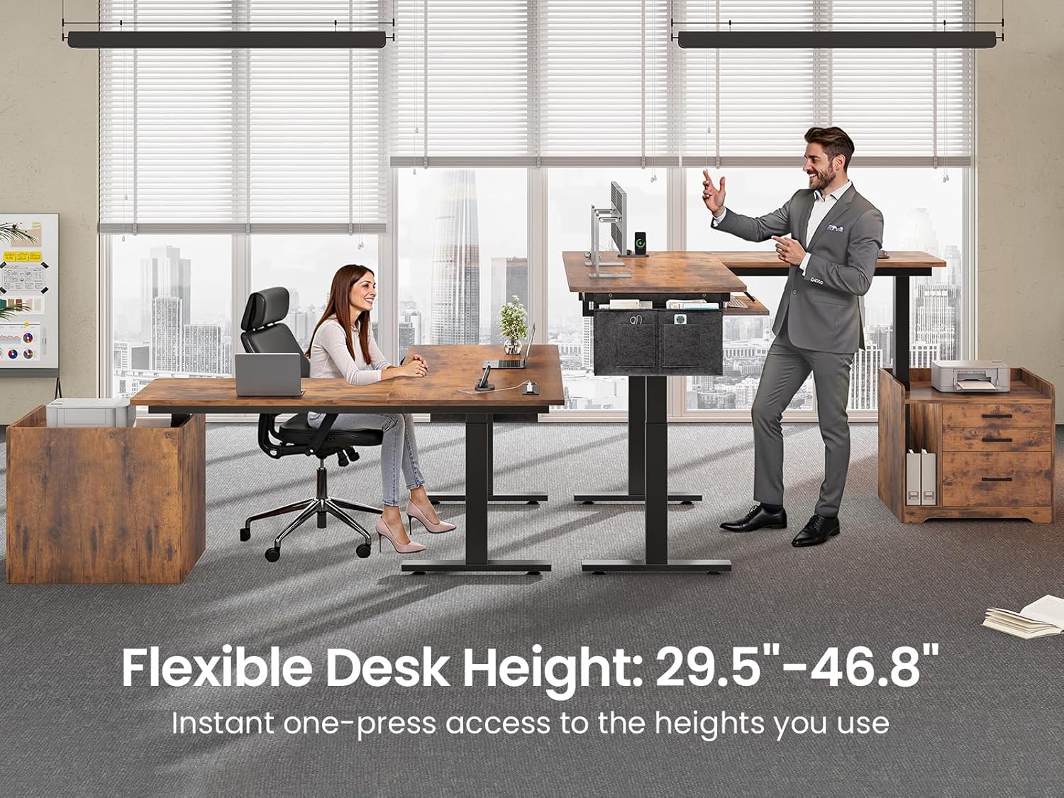 L Şeklinde Elektrikli Ayakta Ç - Office Furniture Outlet incelemesi ve fiyatı