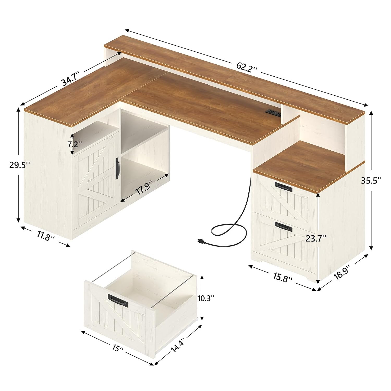 63 inç Uzunluğunda Çekmeceli v - Office Furniture Outlet incelemesi ve fiyatı