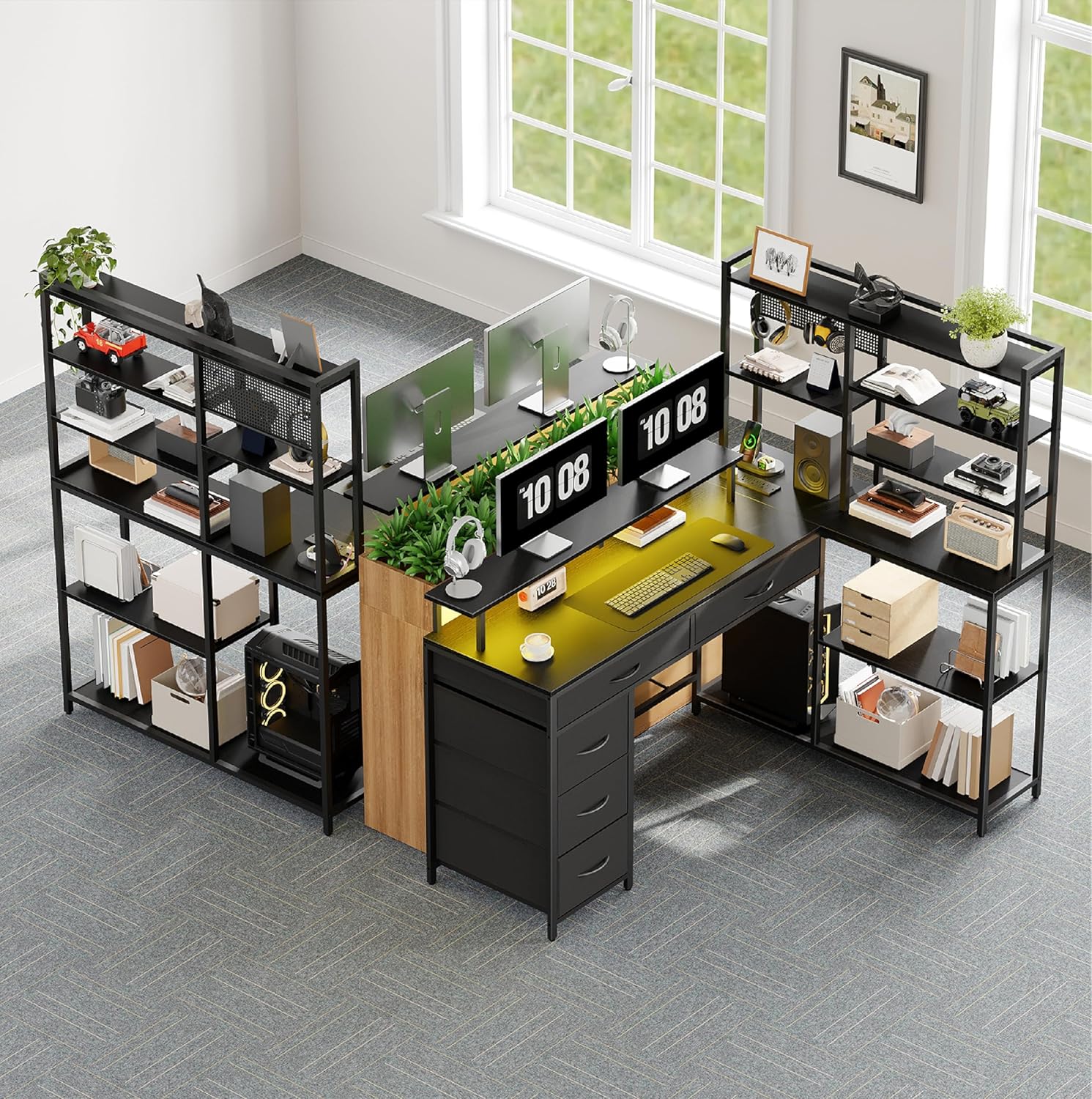 Çekmeceli ve Raflı L Şeklinde  - Office Furniture Outlet incelemesi ve fiyatı