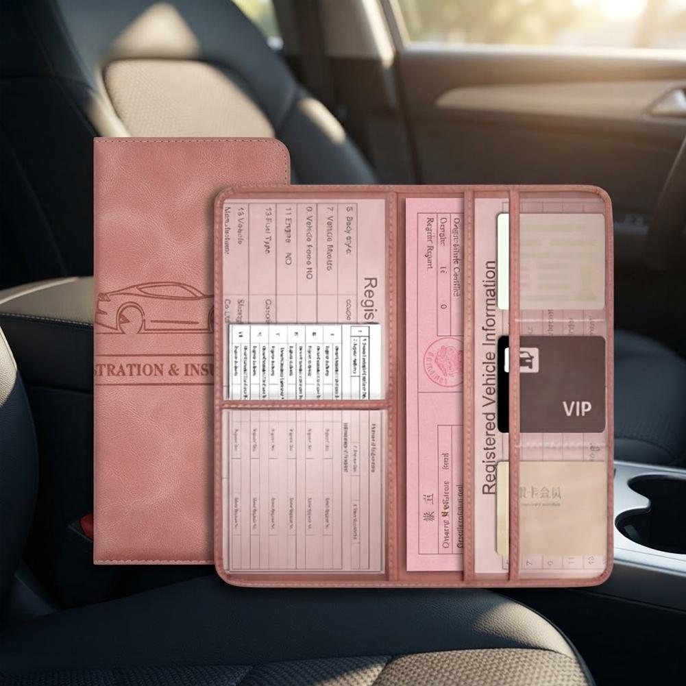 PU Deri Araç Ruhsatı Sigorta K - Binder Storage Box incelemesi ve fiyatı