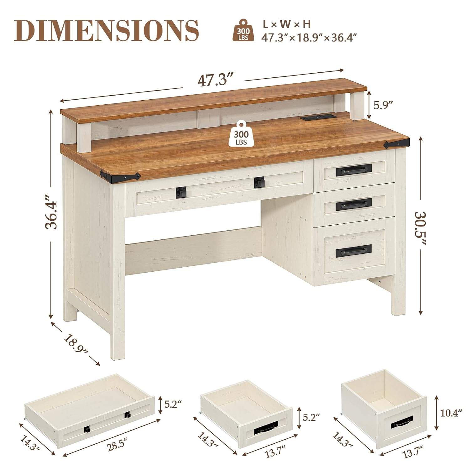 47 inç Çiftlik Evi Tarzı Bilgi - Office Furniture Outlet incelemesi ve fiyatı