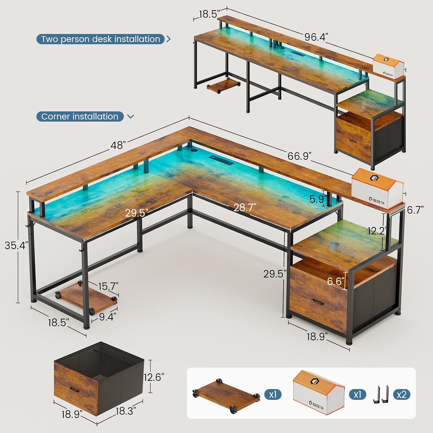 L Şeklinde Elektrik Çıkışlı, D - Office Furniture Outlet incelemesi ve fiyatı